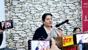 धरानको पानीको समस्या तमोर नदीले गर्छ: पुर्व राष्ट्रपति भण्डारी